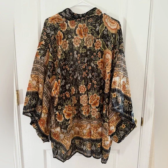 SPELL Mystic Nightfall Short Robe Kimono size M/L New with Tags - Picture 6 of 12